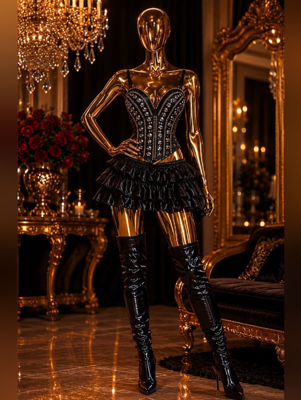 Black Jeweled Corset Vintage But Never Worn Ultra Sexy Top! 🖤